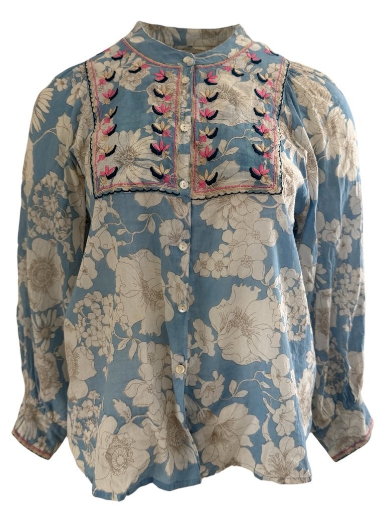 Antik Batik blouse M, Maat 38/40 (M), Blauw, Ophalen of Verzenden, Zo goed als nieuw