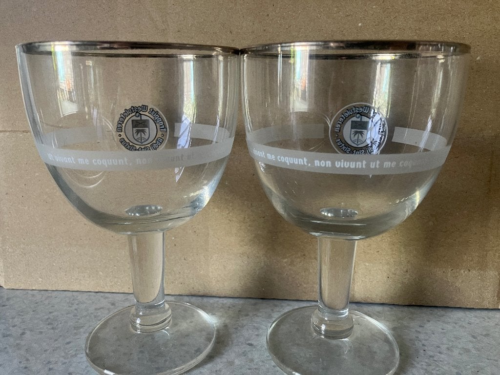 Set van twee proefglaasjes Trappist Westvleteren, Verzamelen, Biermerken, Ophalen, Gebruikt, Glas of Glazen, Overige merken