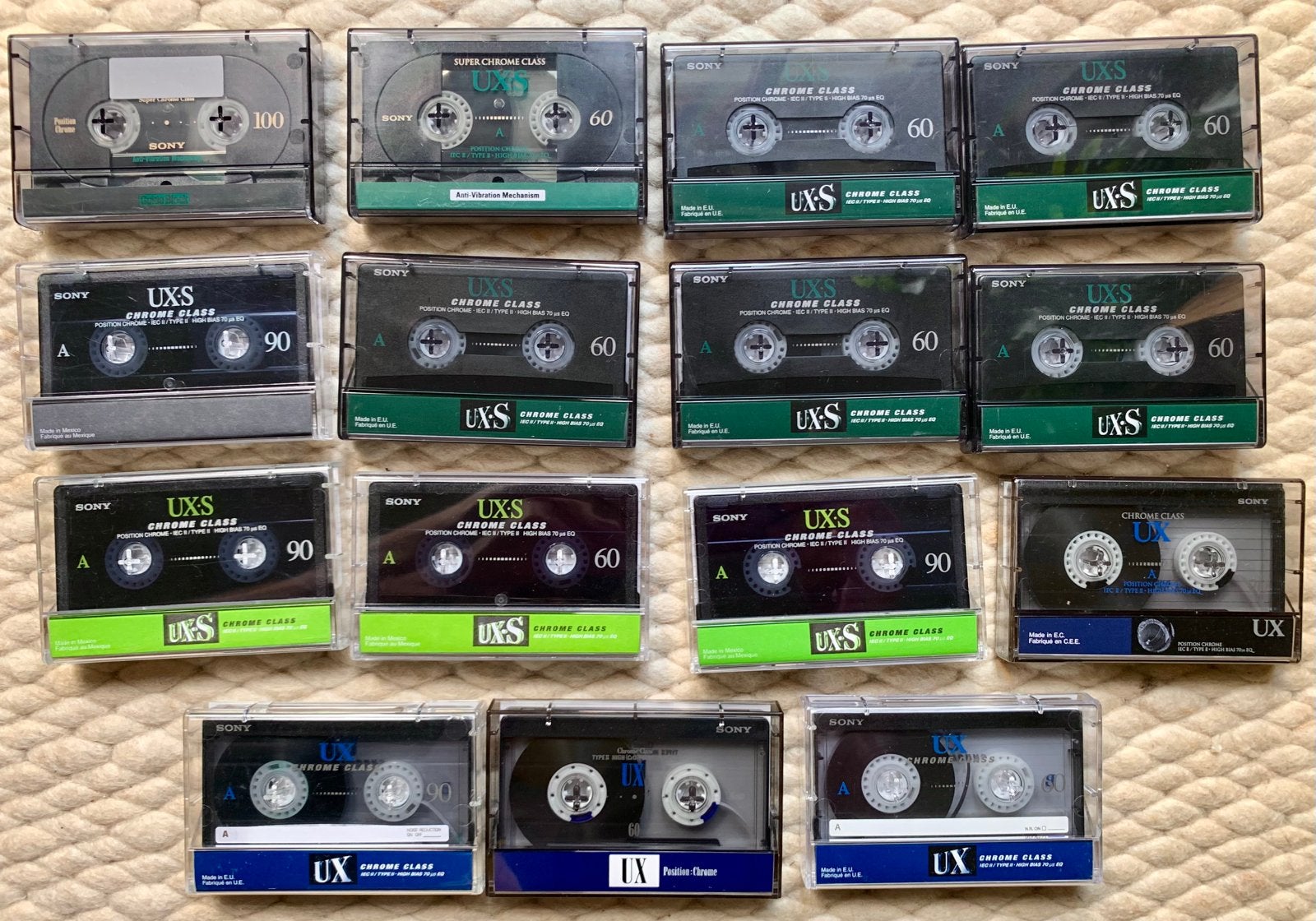 Ongebruikt 15x SONY UX UX-S 60 90 100 cassettebandjes UXS, 2 t/m 25 bandjes, Ophalen of Verzenden, Zo goed als nieuw, Sony