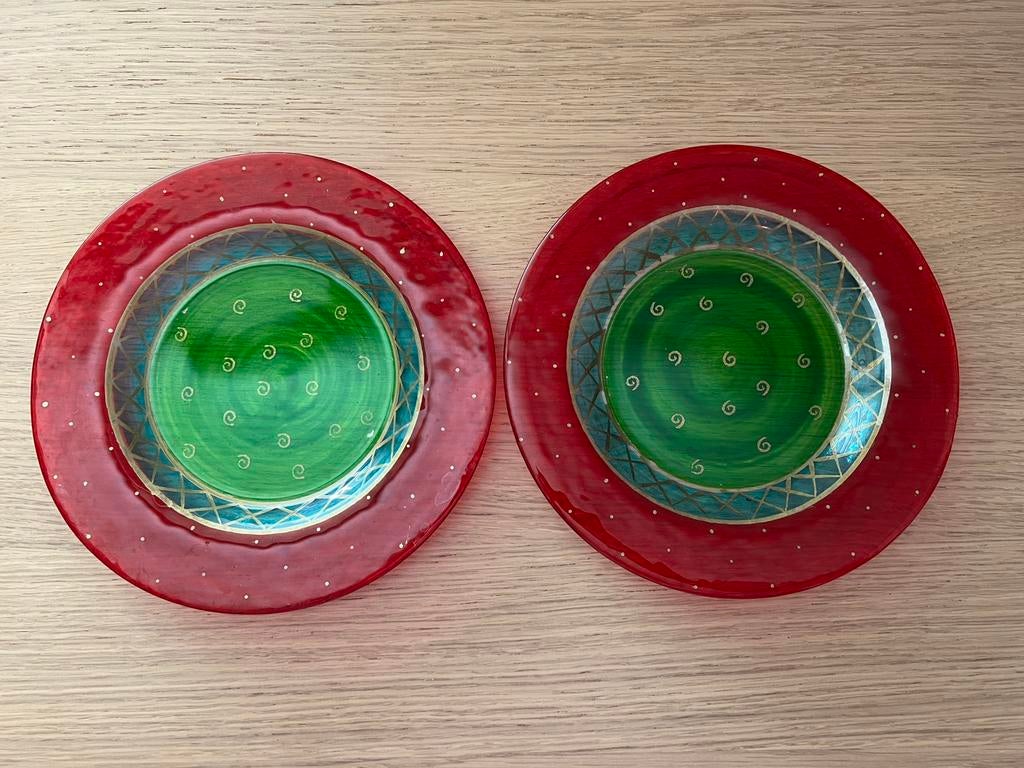Efteling Fata Morgana dinerborden van glas., Ophalen of Verzenden, Bord(en), Overige stijlen, Glas