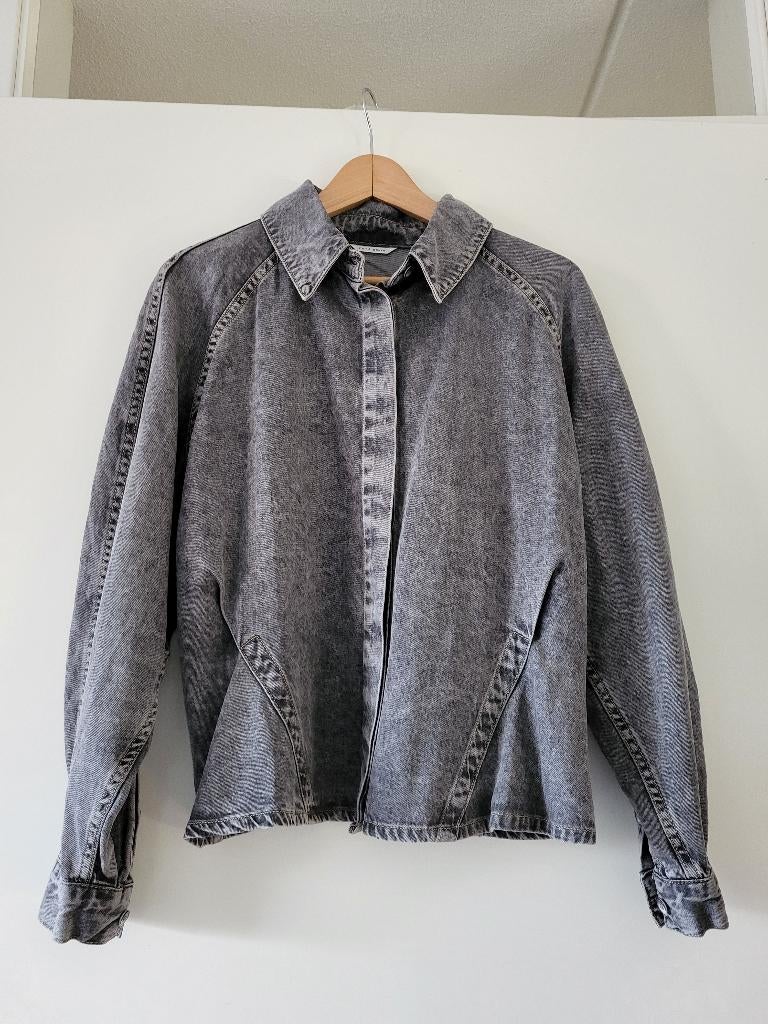 Yaya, spijkerjasje/blouse, grijs gemeleerd zgan, Maat 38/40 (M), Verzenden, Zo goed als nieuw, Yaya