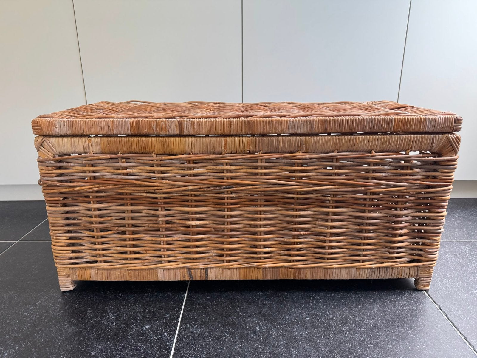 Rotan opbergkist/speelgoedkist, Huis en Inrichting, Woonaccessoires | Kisten, Ophalen, Gebruikt, 50 tot 100 cm, Minder dan 50 cm