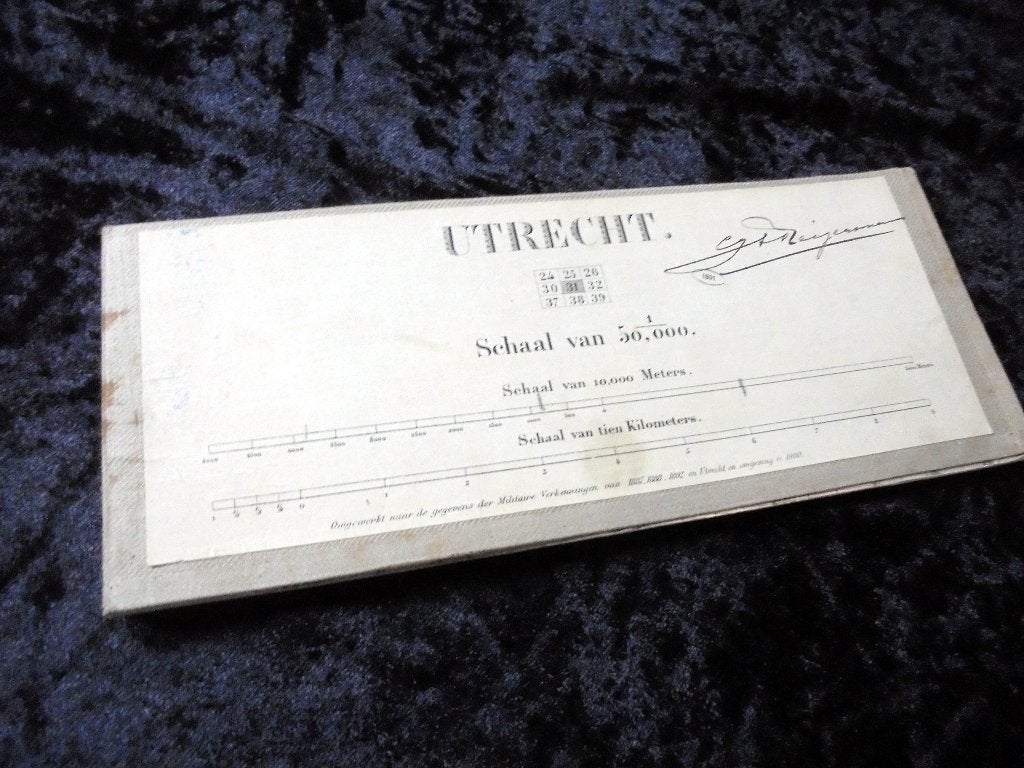 UTRECHT. Situatie 1901. Chromo - Topographische Kaart. no 31, Boeken, Gelezen, Verzenden, Landkaart, 1800 tot 2000