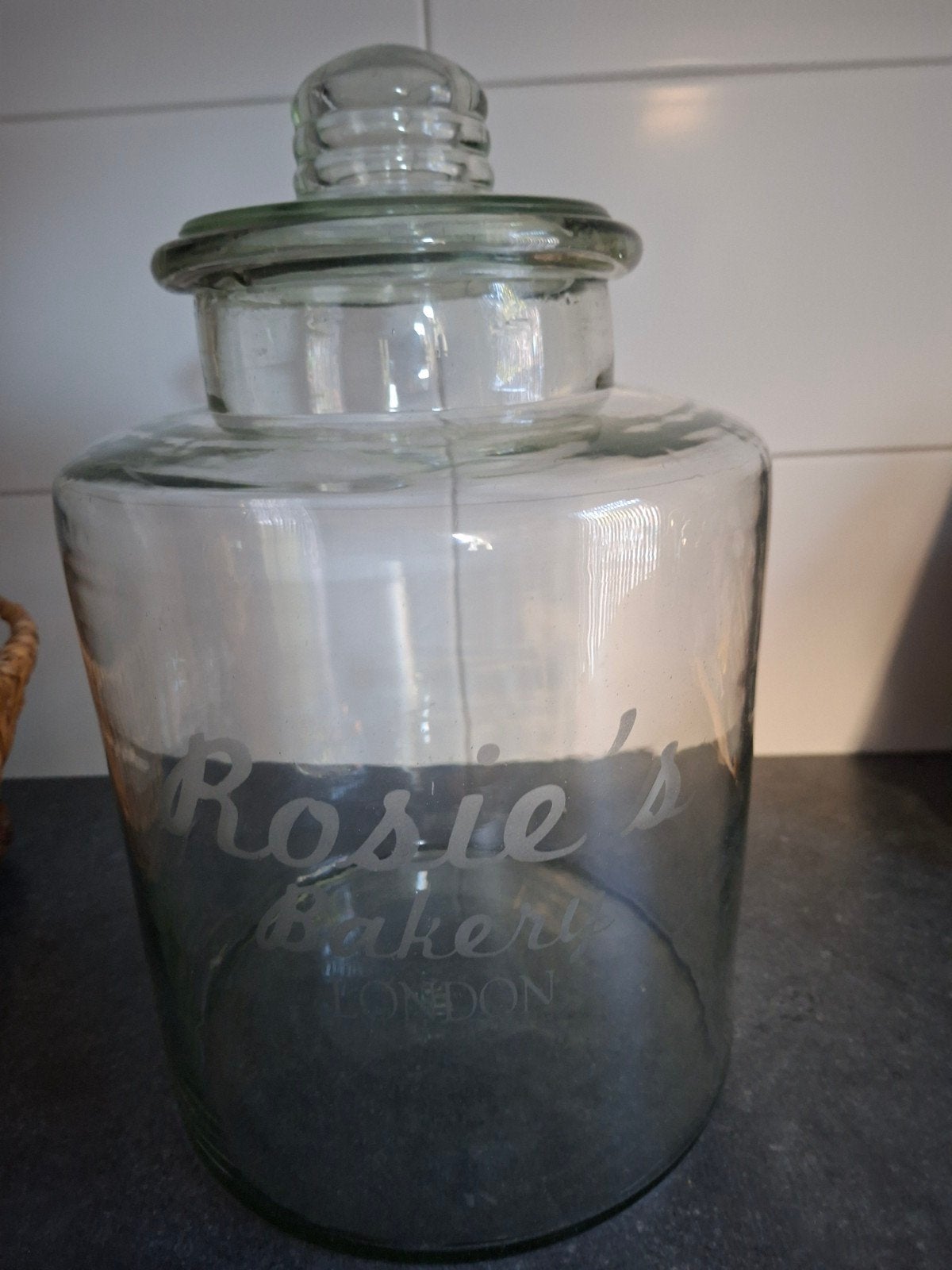 Riviera Maison, Rosie's Bakery hoog 37cm bij 25cm breed, Ophalen, Zo goed als nieuw