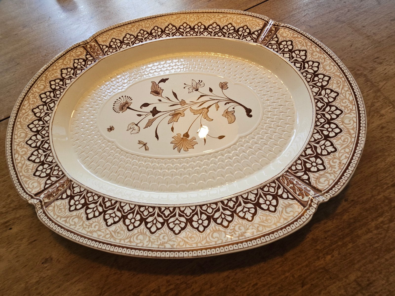 Antieke Engelse XXL Vlees- & Serveerschaal WT Copeland 1887, Antiek en Kunst, Ophalen of Verzenden