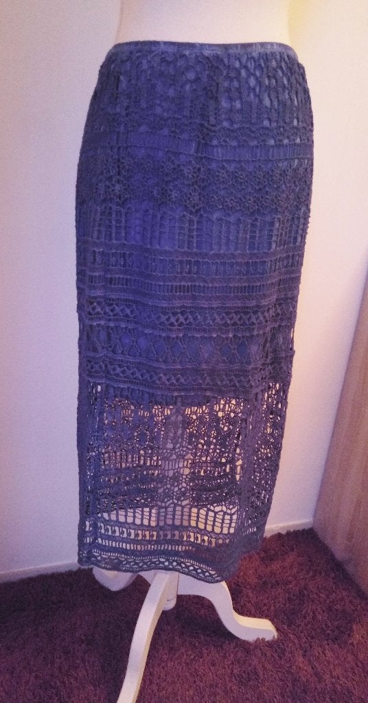 SUPER MOOIE blauwe gehaakte rok van DIDI mt. M - nieuw!!, Maat 38/40 (M), Blauw, Nieuw, Didi