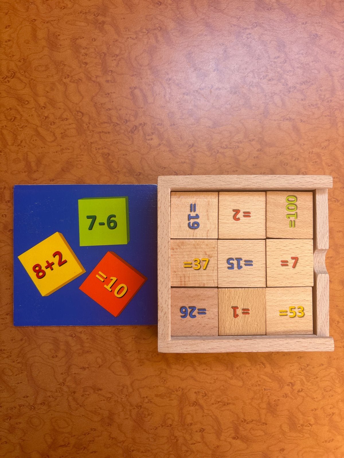 Houten rekenpuzzel en telbord voor kinderen, Ophalen of Verzenden, Gebruikt, Overige typen