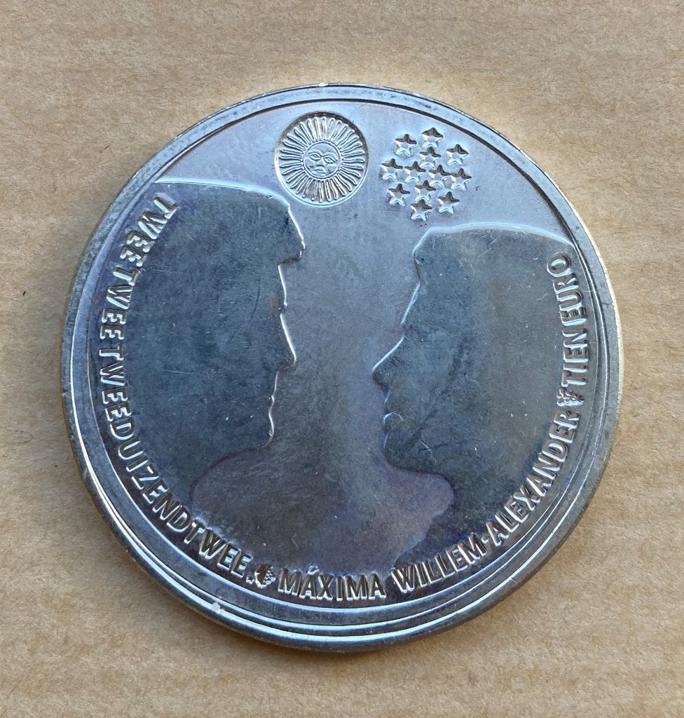 De Huwelijkstientje 2002, Koningin Beatrix, Euro's, Ophalen of Verzenden, Losse munt