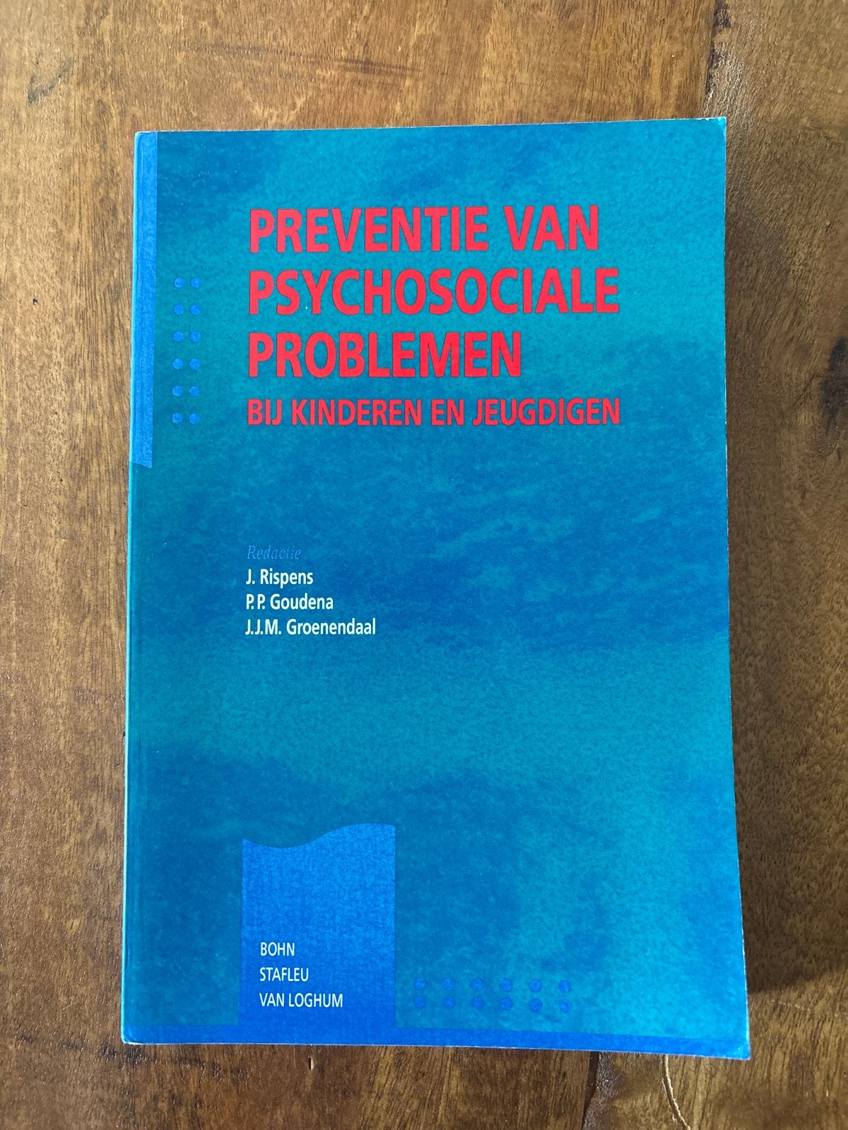 Preventie van Psychosociale Problemen bij Kinderen, Boeken, Ophalen of Verzenden, Gamma, Gelezen, WO