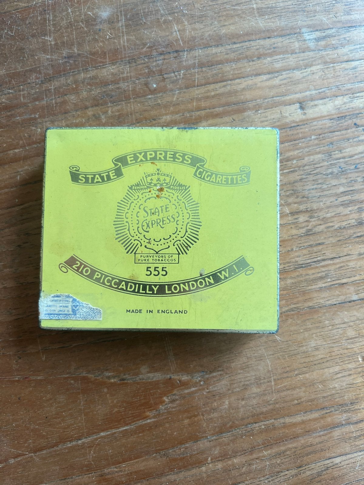 Vintage State Express Sigaretten Blikje - Piccadilly, Ophalen of Verzenden, Gebruikt, Overige, Overige merken