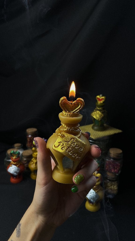 Liefdeselixer  - Rituele Kaars van 100% Pure Bijenwas, Overige merken, Geel, Natuurlijk materiaal, Nieuw