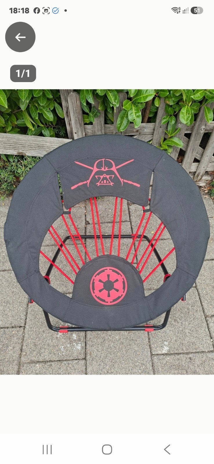 Star Wars Bungee Stoel - Darth Vader & Galactic Empire, Ophalen, Gebruikt