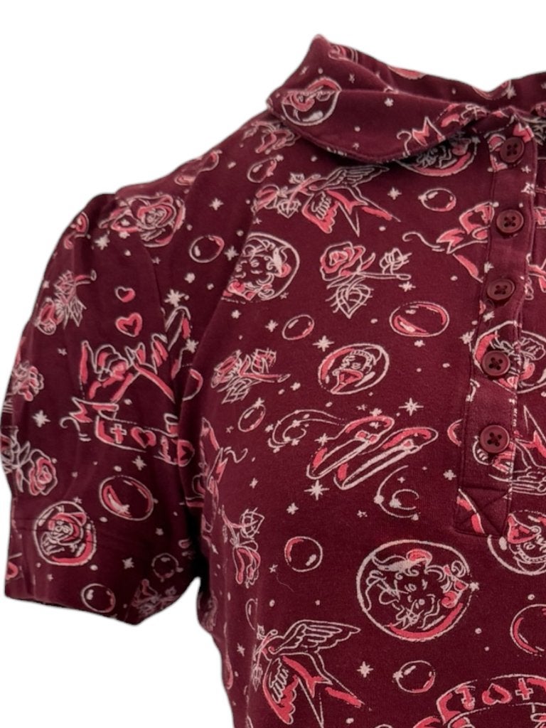 Blutgeschwister blouse M, Kleding | Dames, Ophalen of Verzenden, Zo goed als nieuw, Boven de knie, Rood