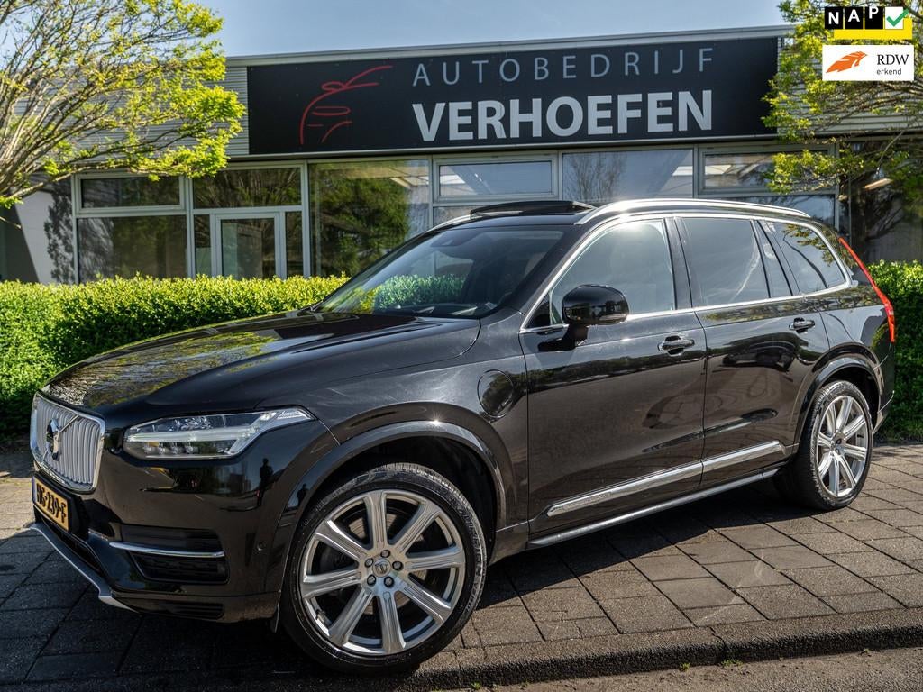 Volvo XC90 2.0 T8 Twin Engine AWD Inscription - 7 PERS - FUL, Auto's, Gebruikt, 1969 cc, 7 stoelen, Zwart