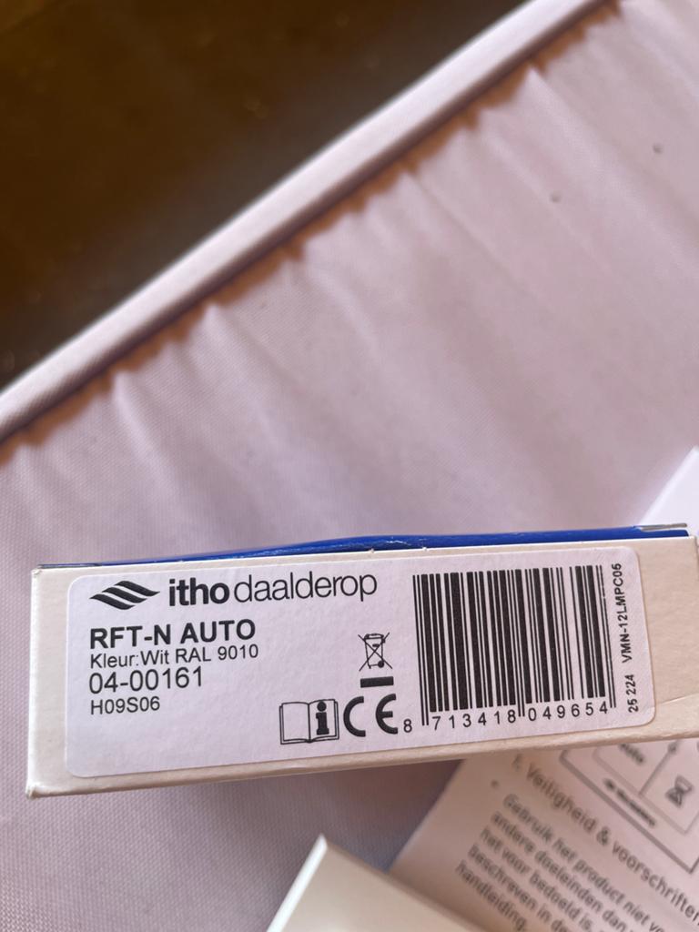 Itho Daalderop RFT-N Ventilator  afstandsbediening RAL 9010, Doe-het-zelf en Verbouw, Ventilatie en Afzuiging, Ophalen of Verzenden