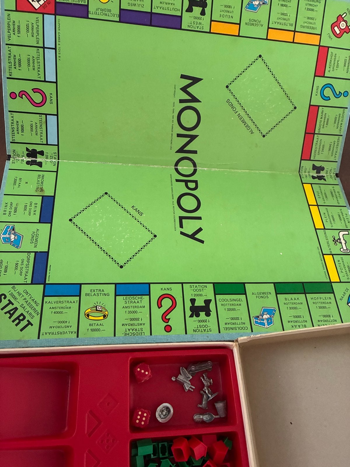Monopoly bordspel - Vintage editie, Drie of vier spelers, Ophalen of Verzenden, Gebruikt