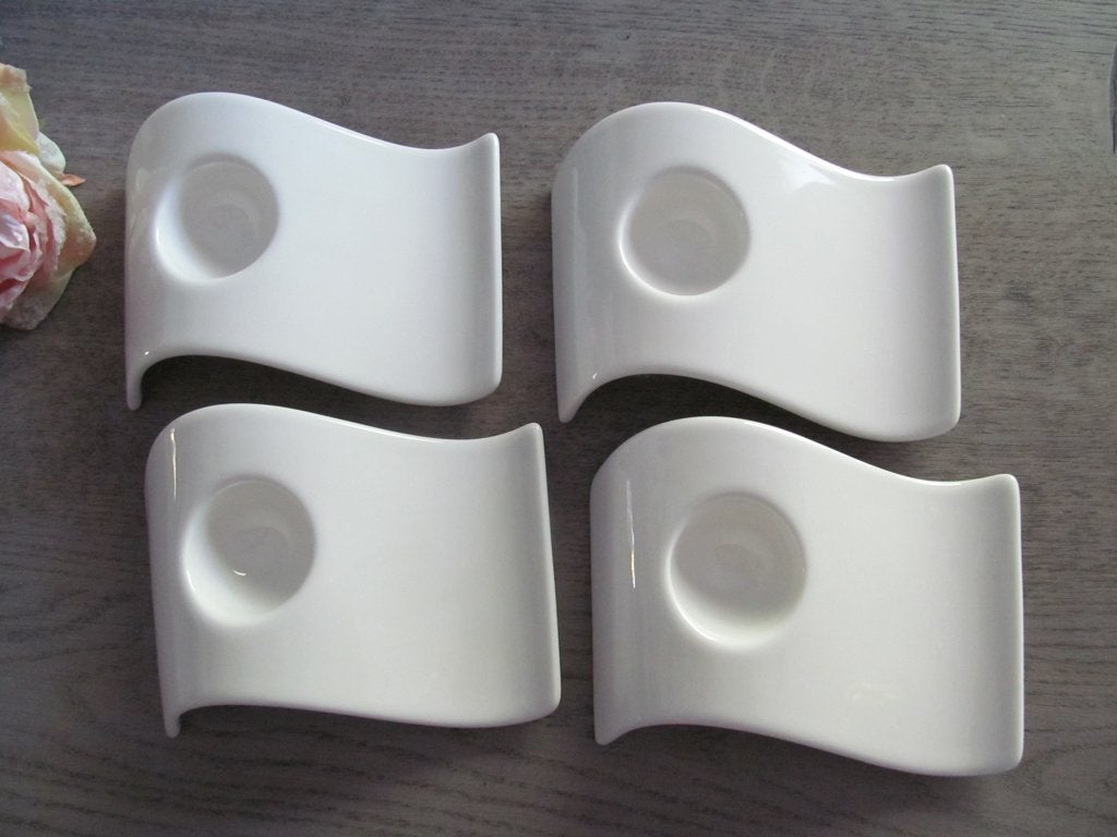4 Villeroy & Boch New Wave Eierdoppen, Keramiek, Ophalen of Verzenden, Zo goed als nieuw, Modern