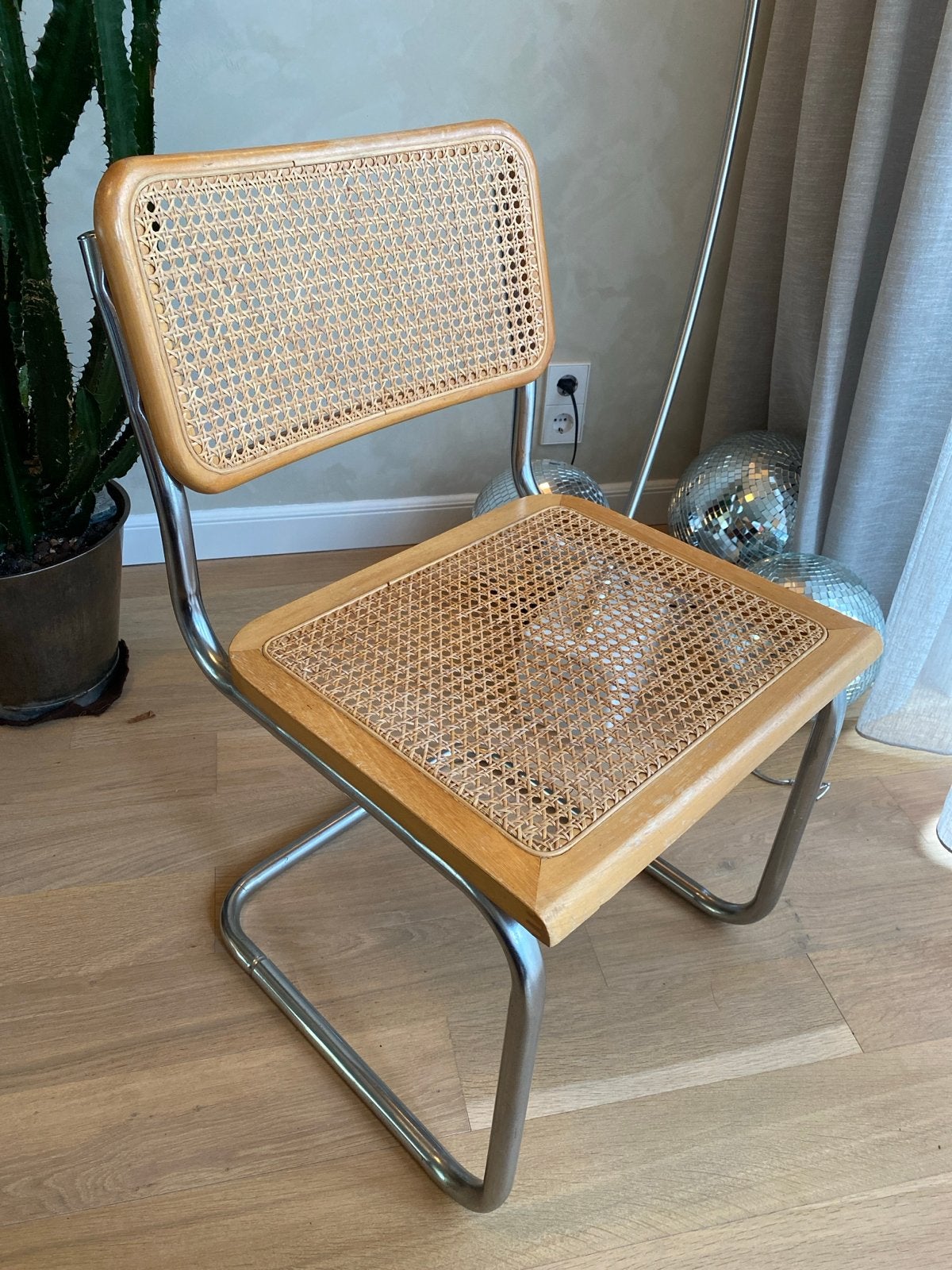 Vintage Marcel Breuer Stijl Cesca Buisframe Stoel, Gebruikt, Overige kleuren, Ophalen of Verzenden, Metaal