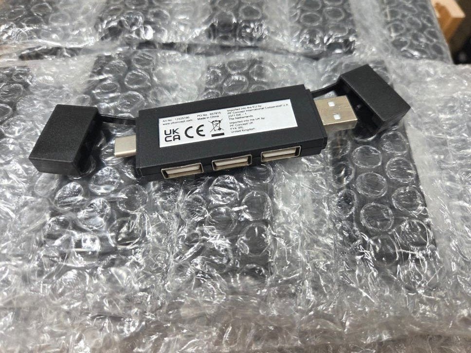 100 stuks USB-C Hub Adapter met USB-A Poorten, Computers en Software, Pc- en Netwerkkabels, Nieuw, Ophalen of Verzenden