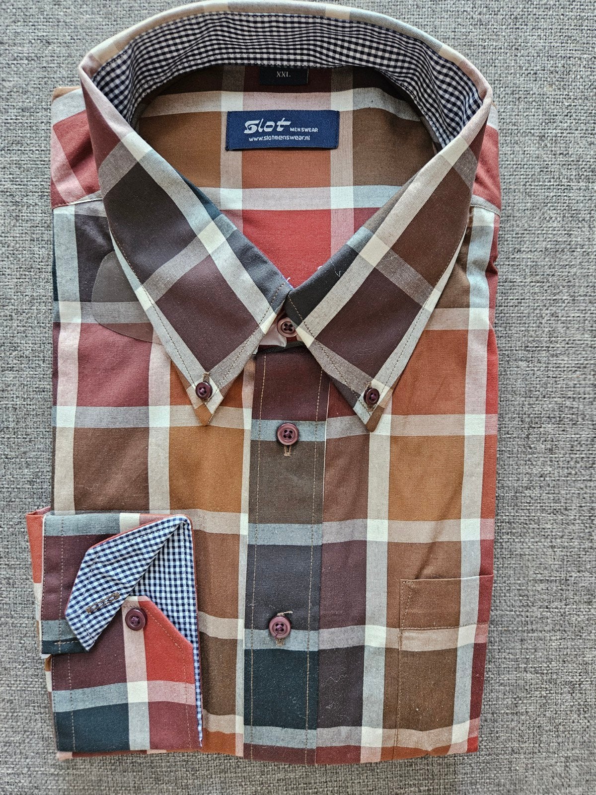 Nieuw Slot Menswear geruit overhemd maat XXL, Kleding | Heren, Overhemden, Slot Menswear, Bruin, Nieuw, Ophalen of Verzenden