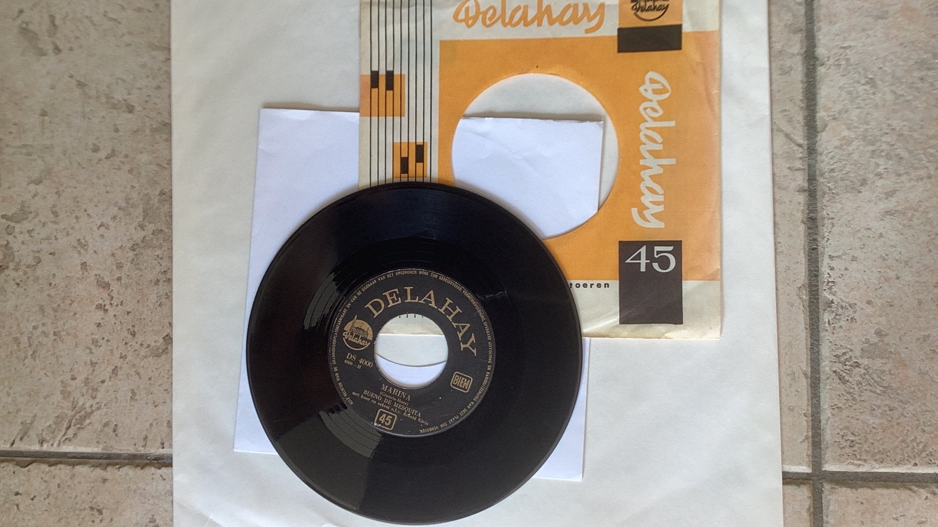 Single Bueno De Mesquita - Marina, Ophalen of Verzenden, Gebruikt, 7 inch, Nederlandstalig