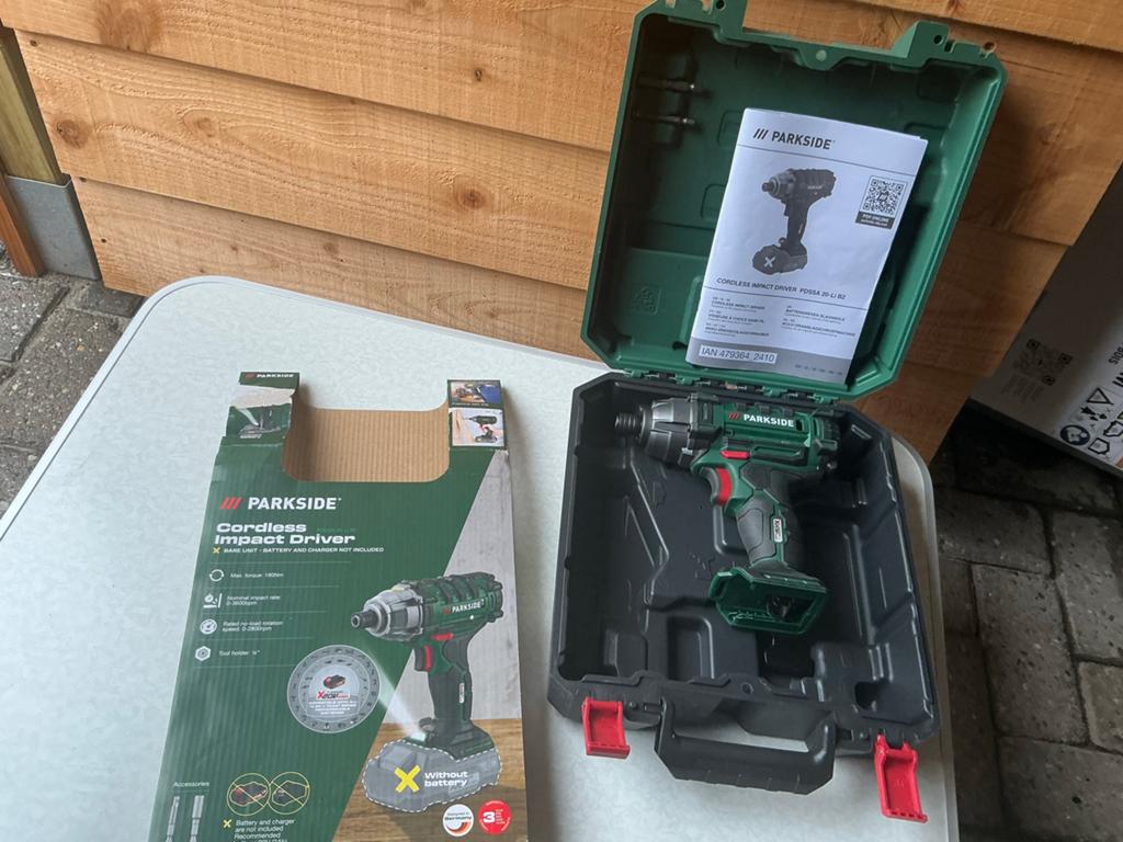 Parkside Accu-Slagschroefmachine PDSSA 20-Li B2 - 1xgebruikt, 600 watt of meer, Variabele snelheid, Ophalen of Verzenden, Zo goed als nieuw