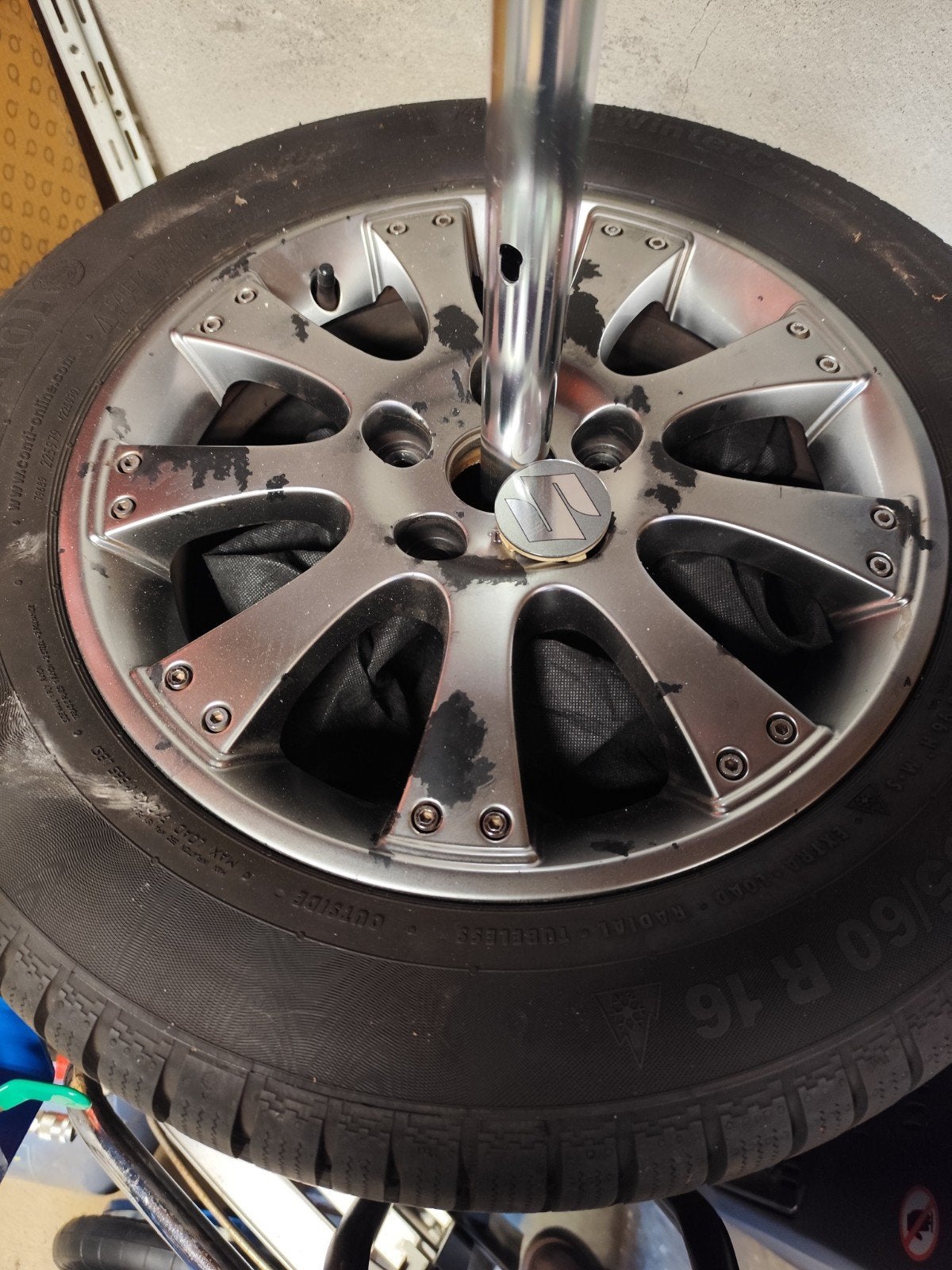 winterbanden Suzuki s cross LMvelg 205/60 R16 M+S, Ophalen, Gebruikt, 16 inch, Banden en Velgen