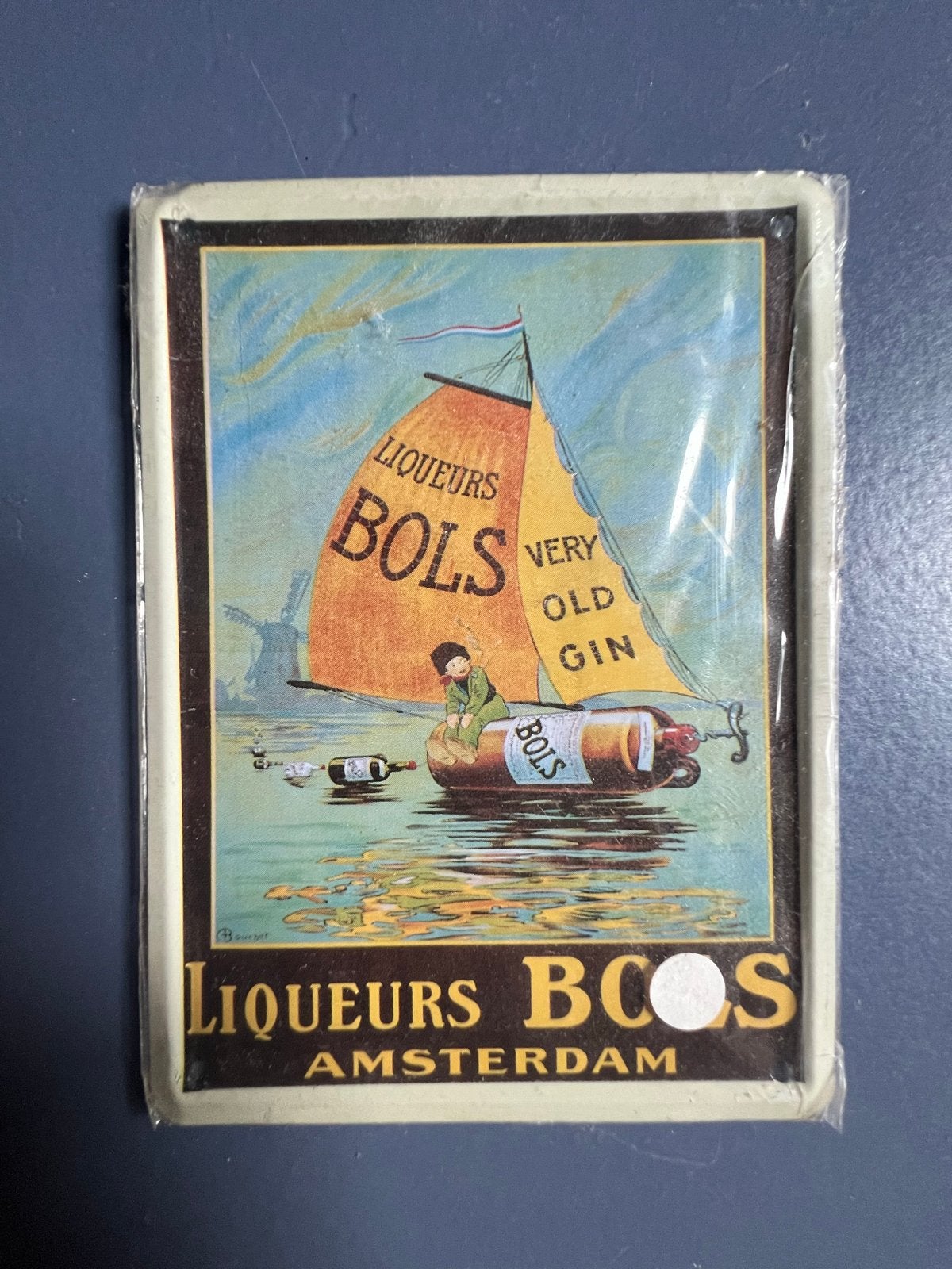 Vintage Bols Likeuren Reclamebordje - Nostalgische Emaille, Antiek en Kunst, Ophalen of Verzenden