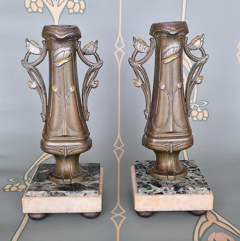 Twee Franse Antieke Art Nouveau cassolettes, Antiek en Kunst, Ophalen of Verzenden
