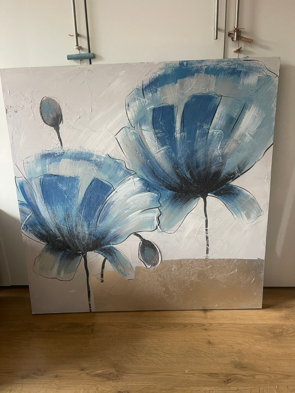 Schilderij bloemen, Ophalen, Zo goed als nieuw, Schilderij