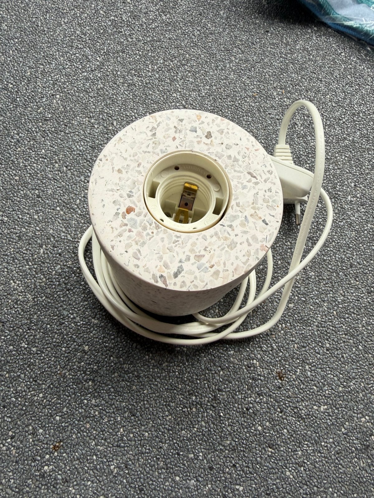 IKEA lampvoet met E27 fitting - Terrazzo look, Ophalen, Wit, Overige materialen, Gebruikt