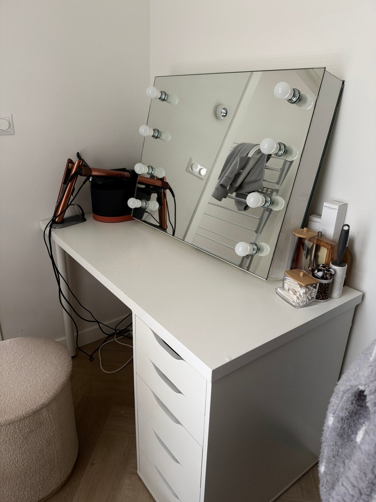 IKEA Bureau met ladekast, Ophalen, Gebruikt, Met lades, Spaanplaat of MDF