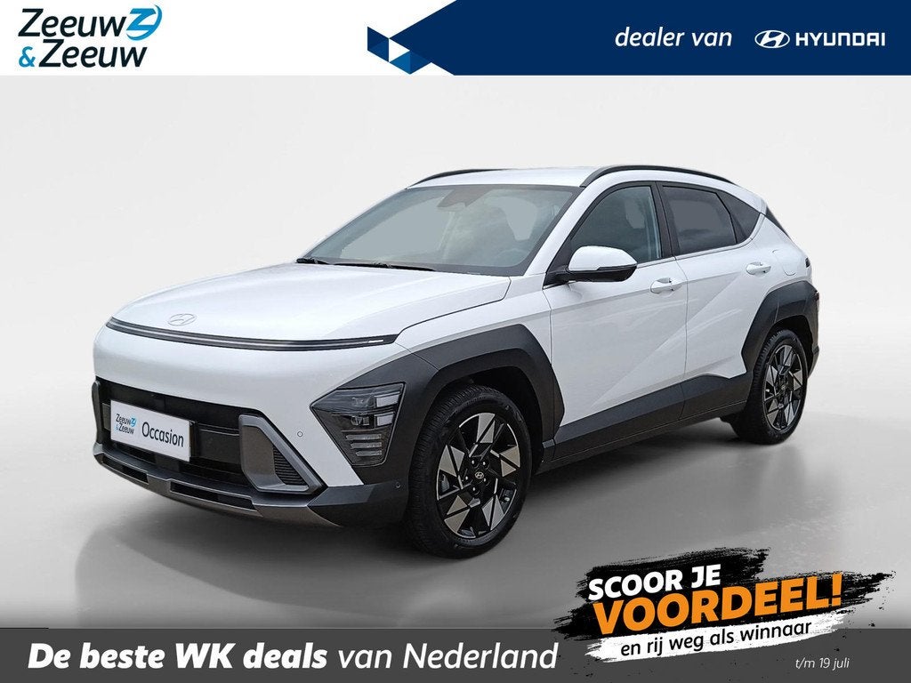 Hyundai Kona 1.6 GDI HEV Premium Uit voorraad leverbaar! | 7, Auto's, Hyundai, 12 maanden, Zwart, Bedrijf, Nieuw