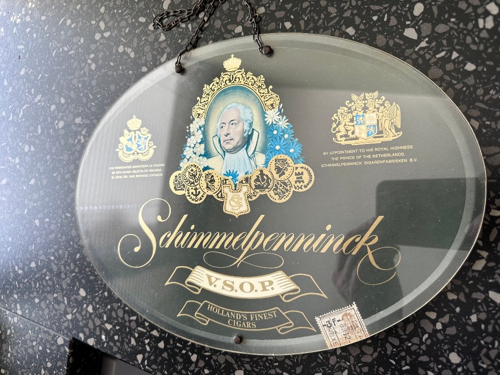 Mooie Schimmelpenninck sigaren bord / hanger., Ophalen of Verzenden, Gebruikt, Gebruiksvoorwerp