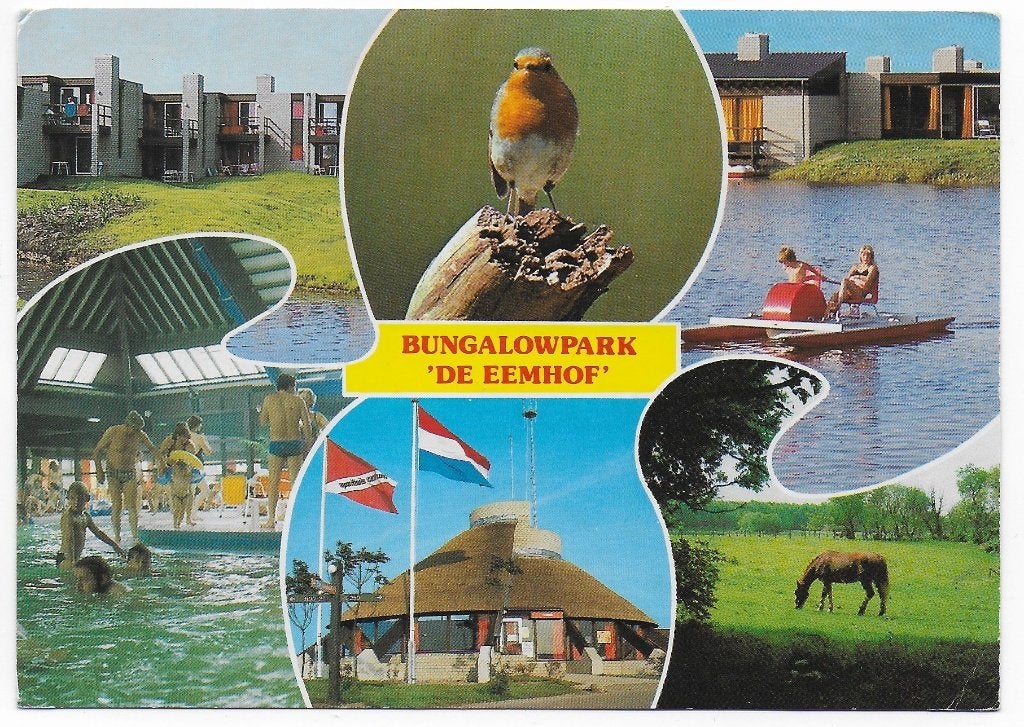 Flevoland Bungalowpark De Eemhof Gelopen Ansichtkaart C40, Ophalen of Verzenden, 1980 tot heden, Gelopen
