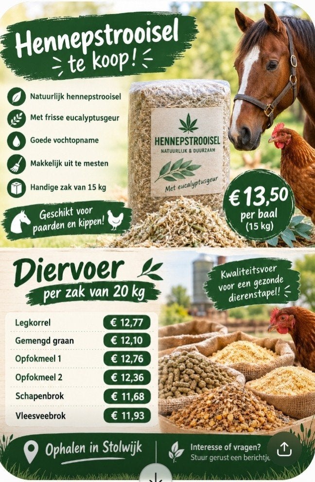 HENNEP STROOISEL EN DIERVOEDER