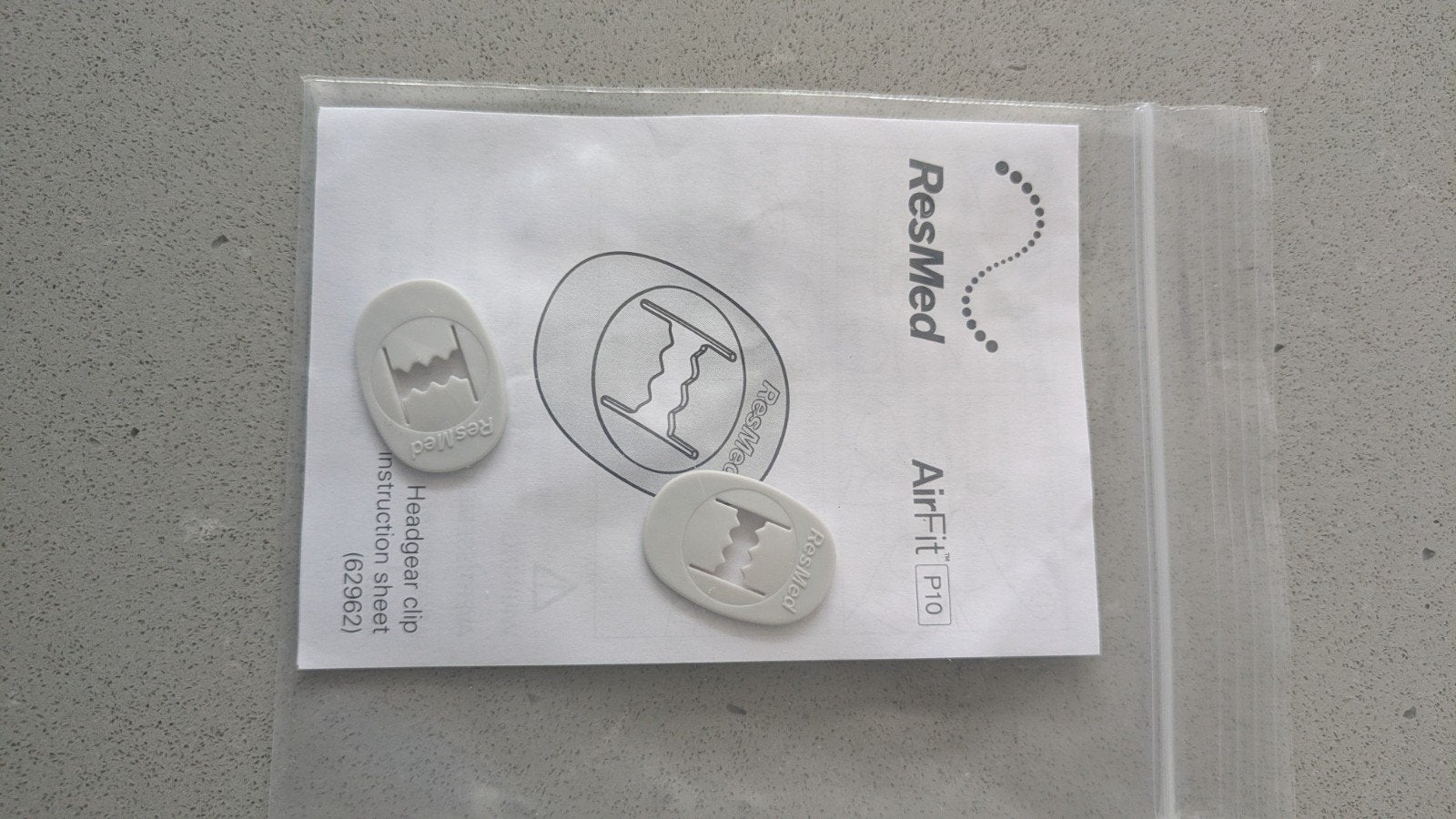 ResMed AirFit P10 Hoofdband Clips (2 stuks), Ophalen of Verzenden, Nieuw, Overige typen