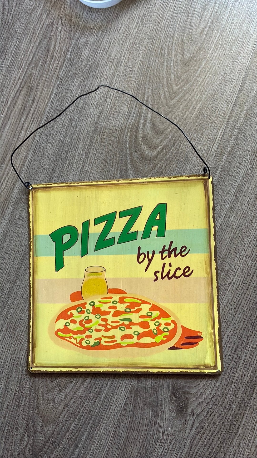 Metalen bordje pizza, Ophalen of Verzenden, Zo goed als nieuw