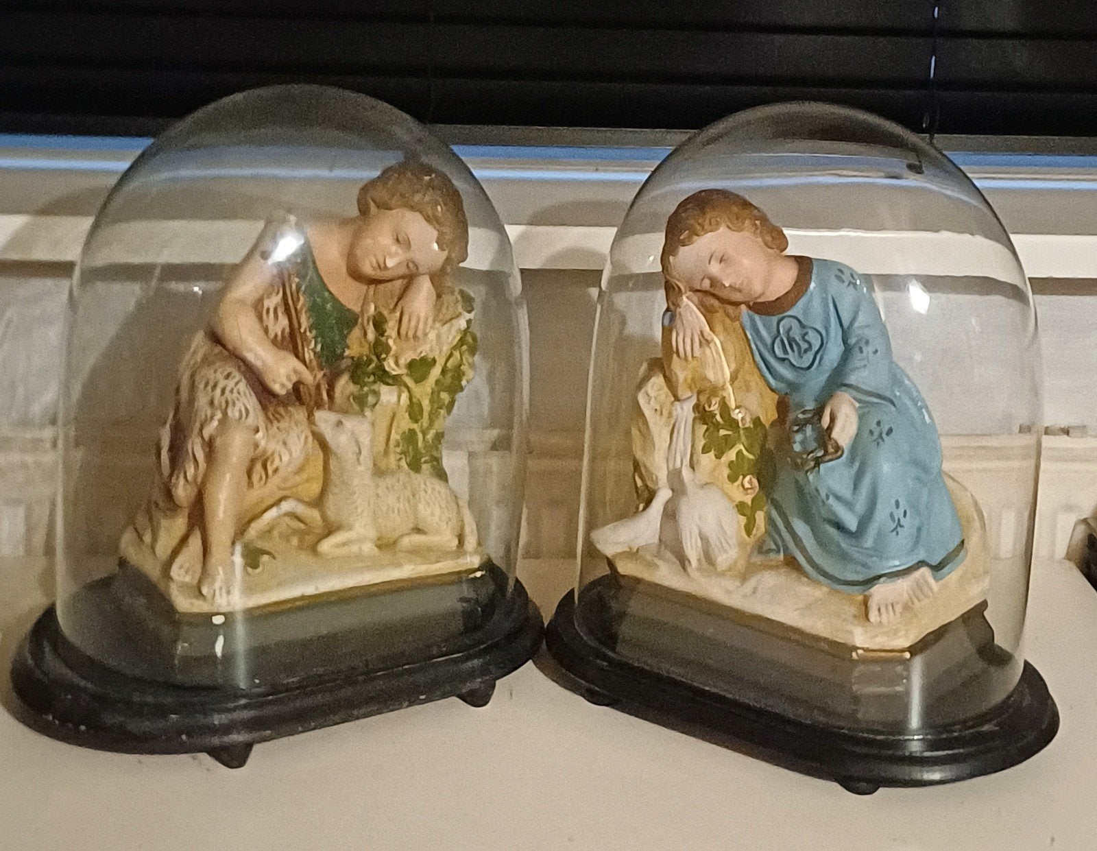 Brocante Gipse Beelden - Jezus en Johannes de Doper, Ophalen