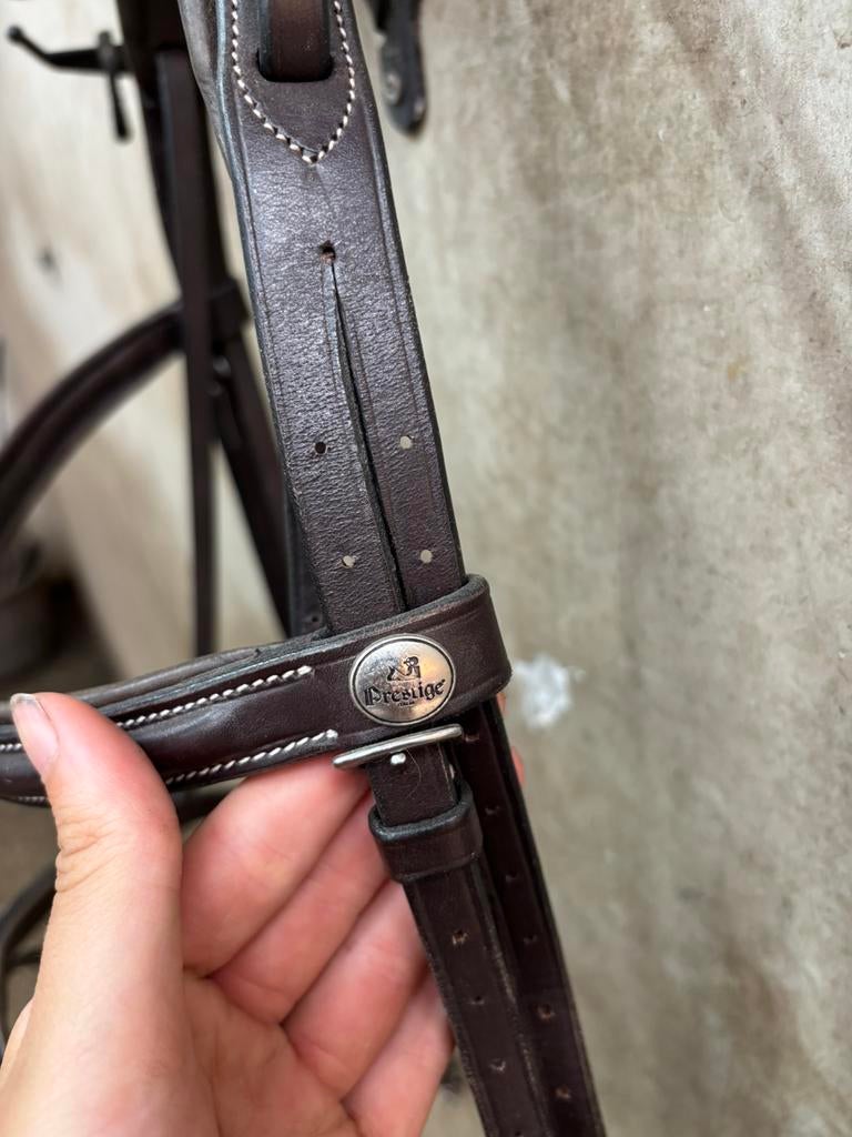 Prestige hoofstel bruin maat cob, Dieren en Toebehoren, Paarden en Pony's | Hoofdstellen en Tuigage, Ophalen of Verzenden, Zo goed als nieuw