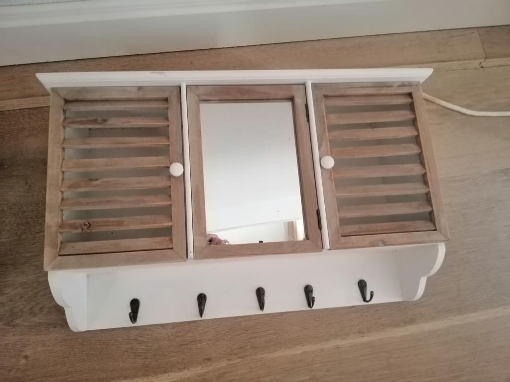 Wandkastje met spiegel, Ophalen of Verzenden, Rechthoekig, Minder dan 50 cm, Minder dan 100 cm