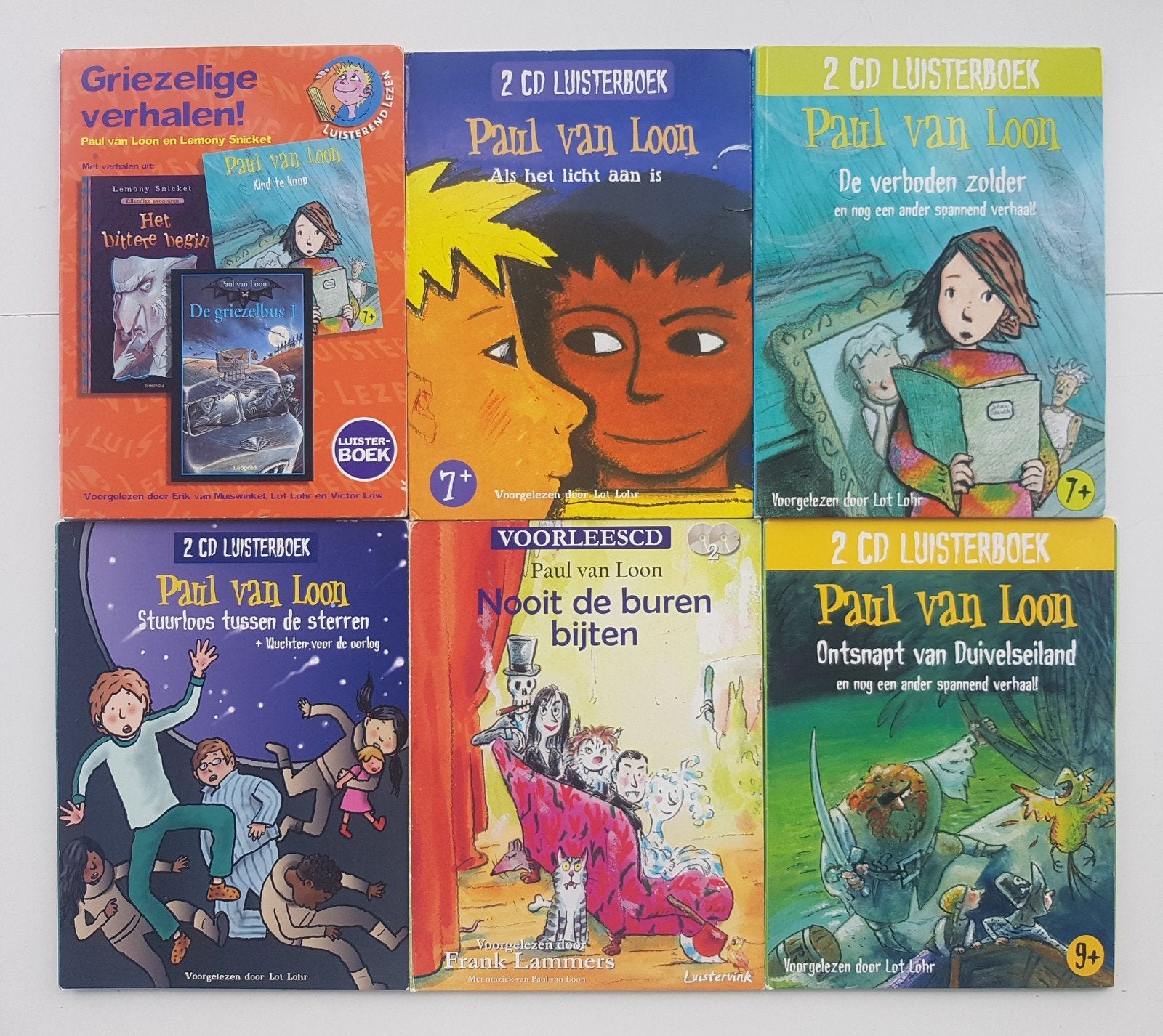 6x Luisterboek Paul van Loon | De Griezelbus, Griezelen, Boeken, Luisterboeken, Ophalen of Verzenden, Paul van Loon, Cd, Kind