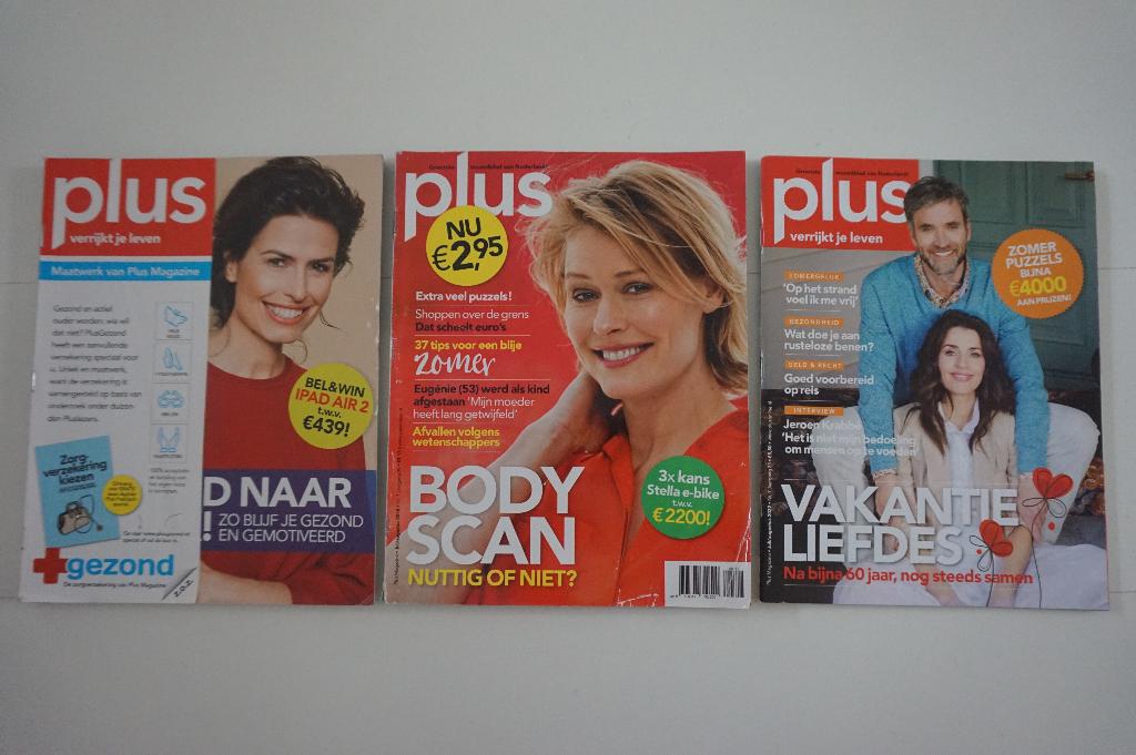 3 x PLUS Magazine tijdschriften werk liefde leven gezondheid, Boeken, Tijdschriften en Kranten, Ophalen of Verzenden, Zo goed als nieuw