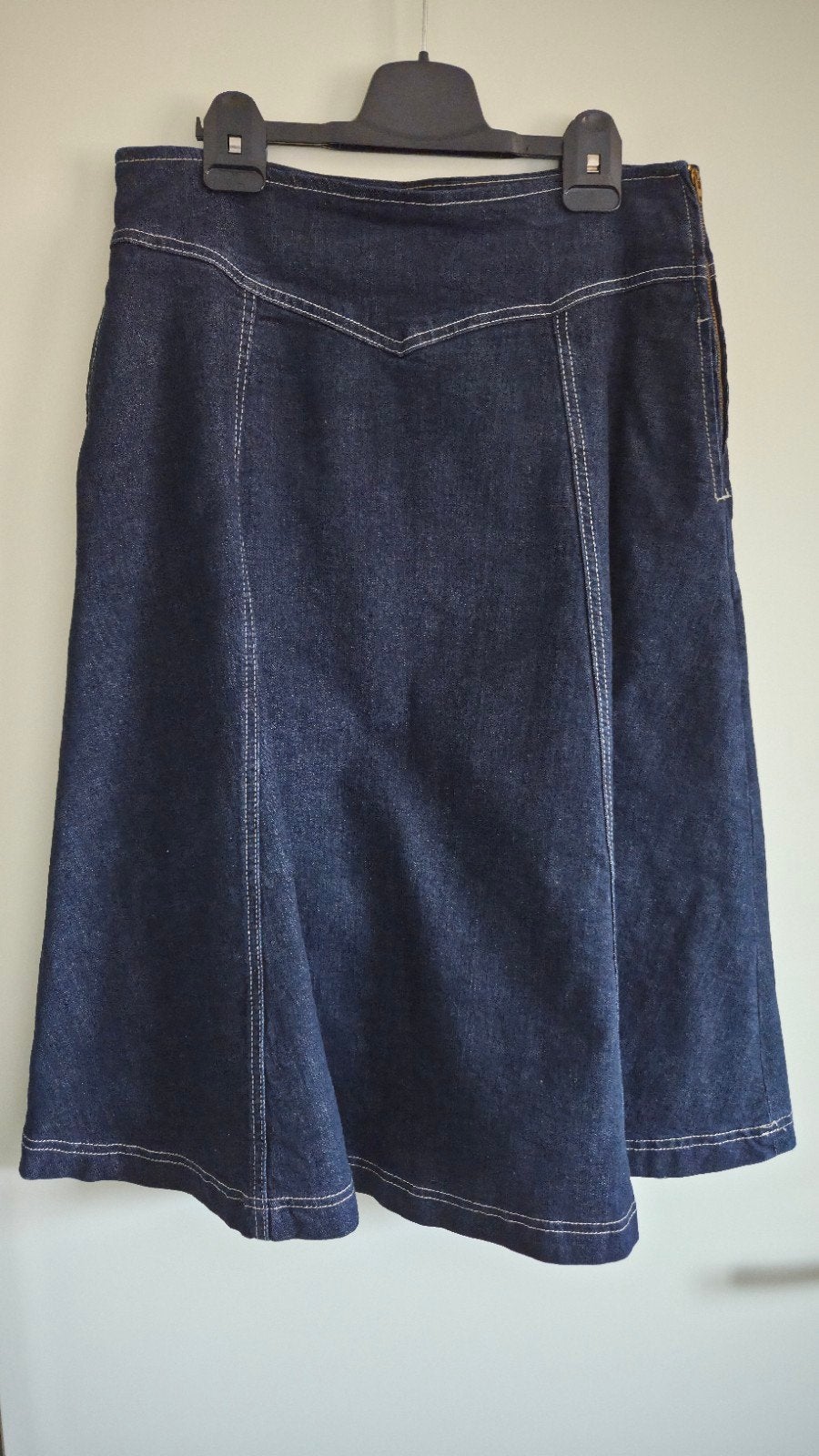 Spijker rok van Queen Kerosin, Kleding | Dames, Ophalen of Verzenden, Zo goed als nieuw, Blauw, Onder de knie
