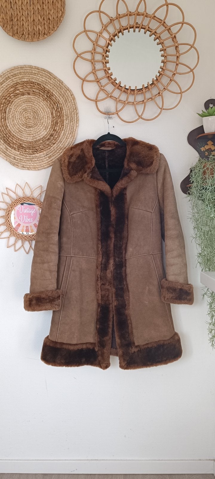 Vintage 70s lammy shearling afghaanse winterjas, Kleding | Dames, Jassen | Winter, Ophalen of Verzenden, Zo goed als nieuw, Maat 36 (S)