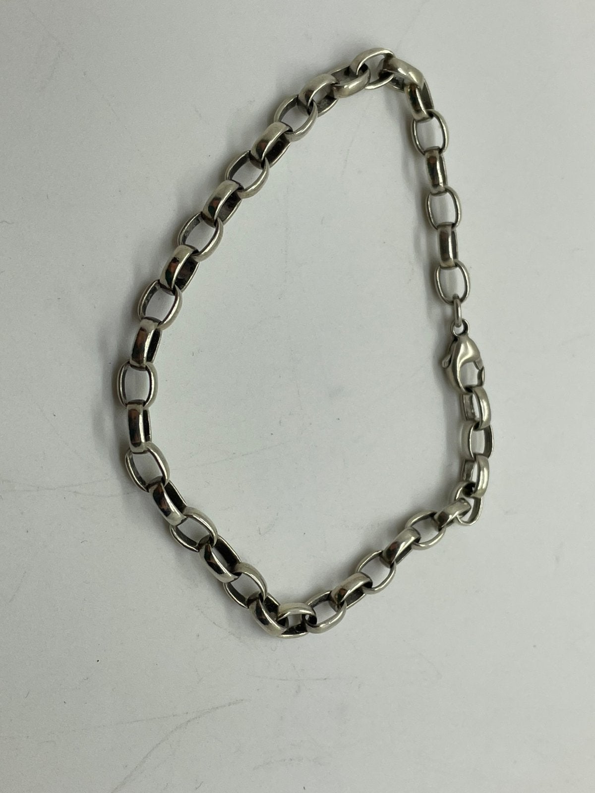 E597 Prachtige zilveren jasseron armband, Ophalen of Verzenden, X, Zilver, Zilver