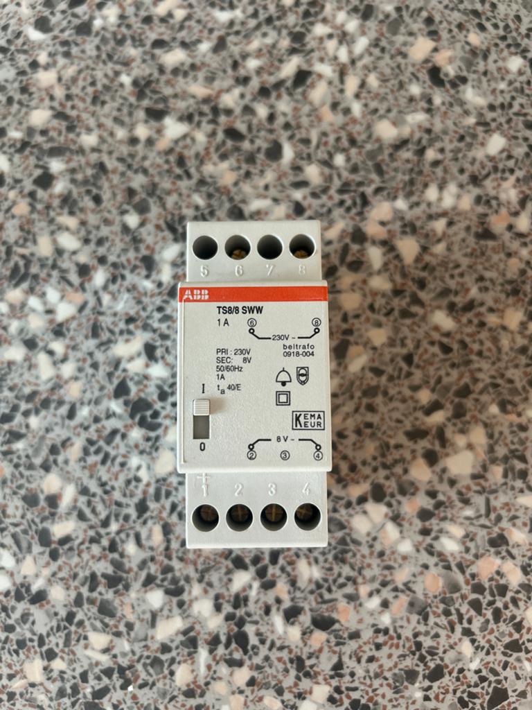 ABB Beltrafo TS8/8 SWW - 230V naar 8V, 1A, Ophalen, Gebruikt, Overige typen