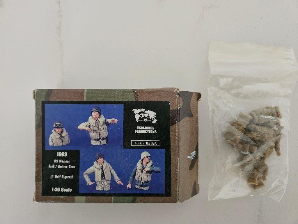 Verlinden US Marines 4 half figures 1/35, Ophalen of Verzenden, Zo goed als nieuw, 1:50 of kleiner, Figuur of Figuren