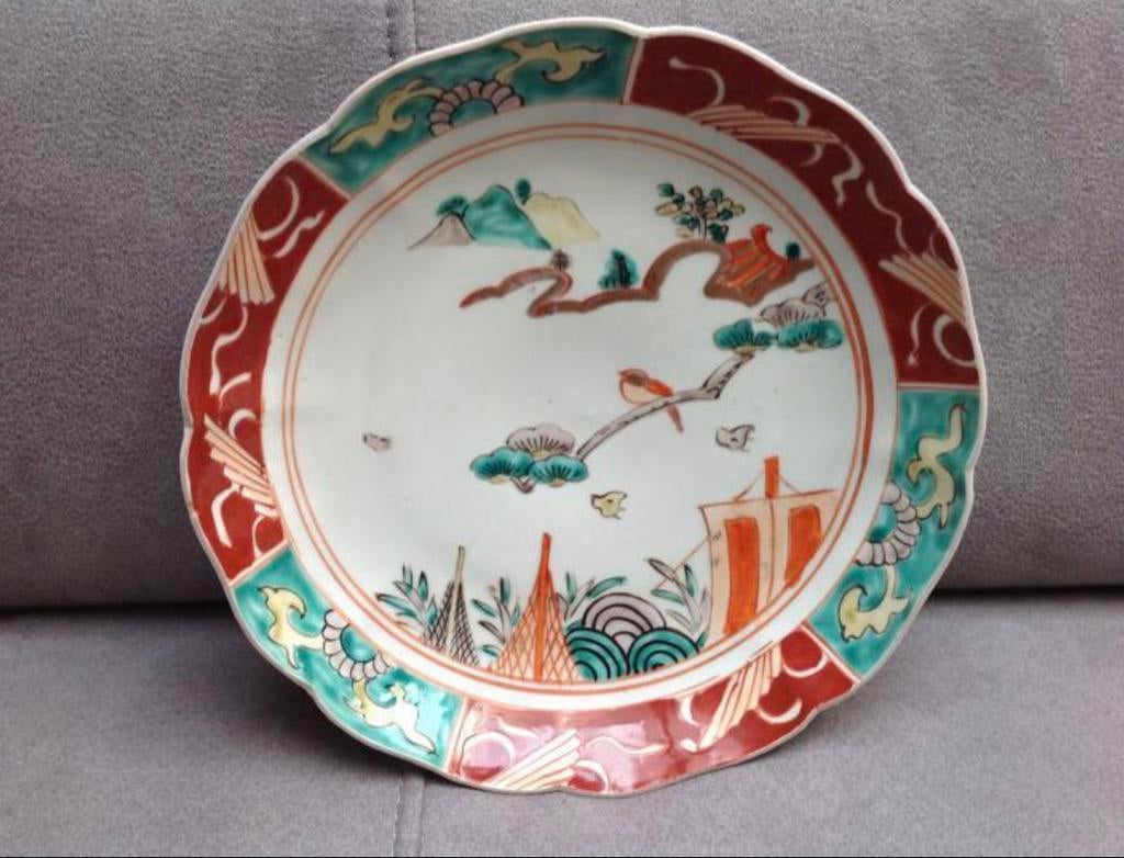antieke 18e-eeuwse Japanse Ko-Imari porseleinen schotel, Ophalen of Verzenden