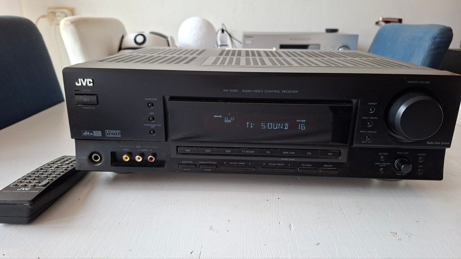 JVC RX-5060B 5.1 versterker met afstandsbediening, Ophalen, Gebruikt, JVC, 120 watt of meer